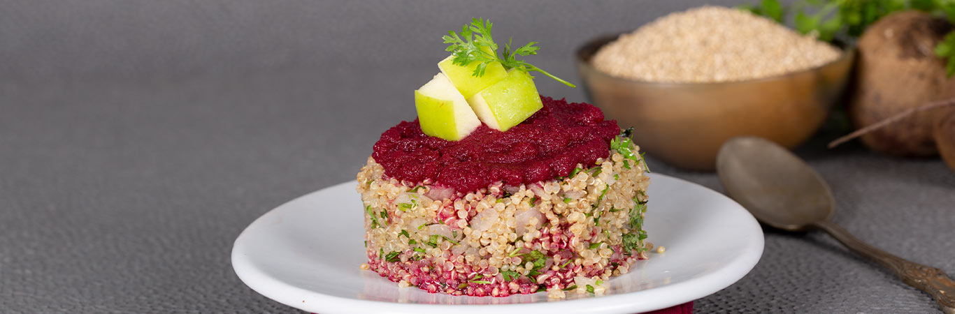 Healthy salad - Quinoa with Beetroot & Green Apples