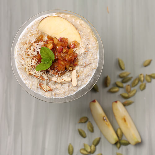 Healthy breakfast recipe, porridge.