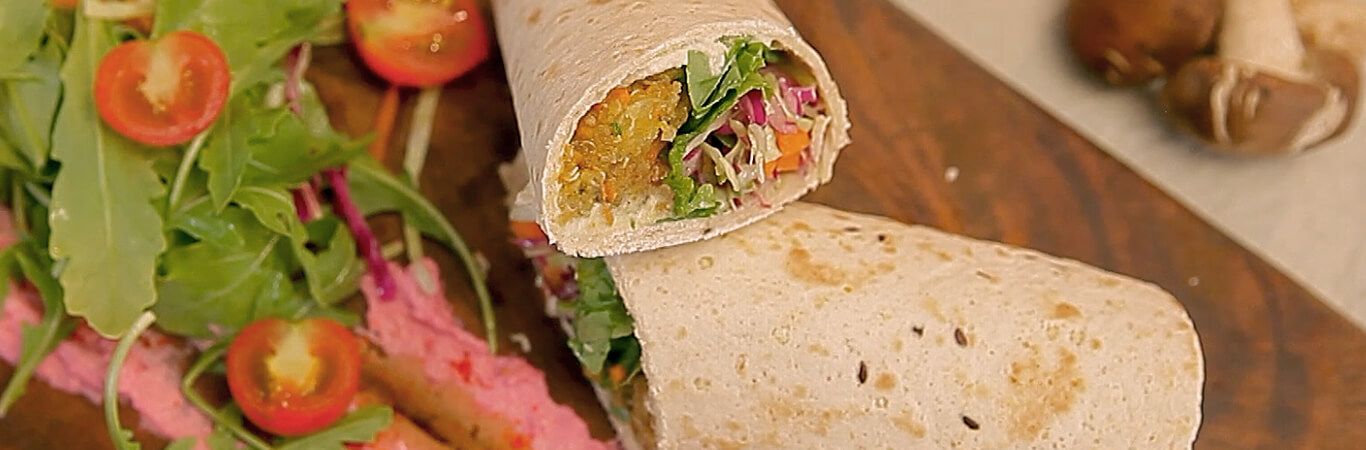Diet food, kebab wrap