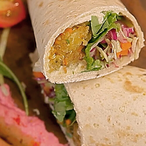 Diet food, kebab wrap