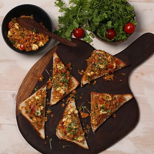 Recipe For Kids - Paneer & Quinoa Masala On Toast