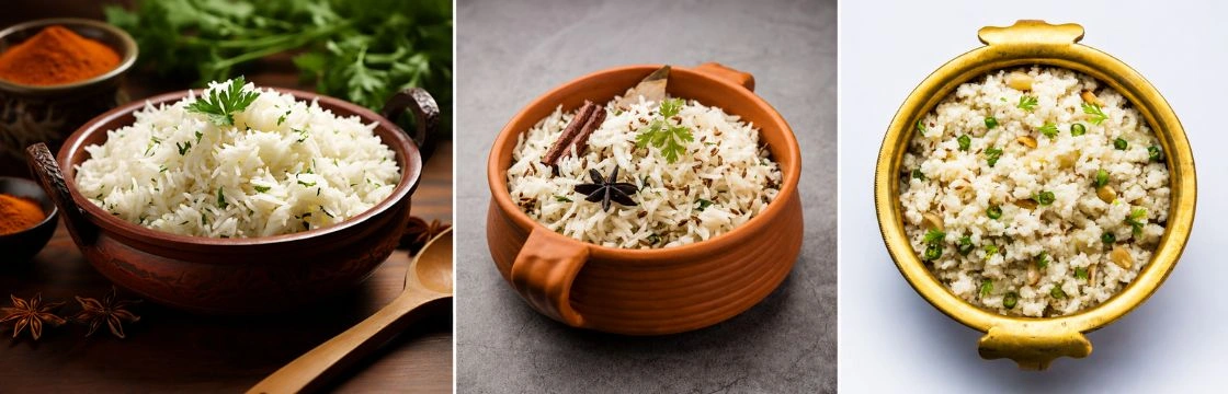 Basmati vs Jeera Rice vs Kolam