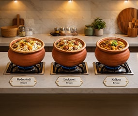 Hyderabadi vs Lucknowi vs Kolkata Biryani: What Actually Sets Them Apart